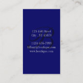 kustkreeft rustisch zeeblauwe zeester visitekaartje (Achterkant)