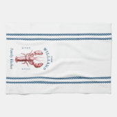 Kustkreeft strand huis familienaam theedoek (Horizontaal)