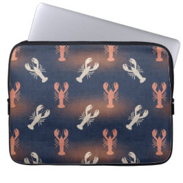 Kustkreeftpatroon – Nautisch Zeevoedsel Zomer Laptop Sleeve
