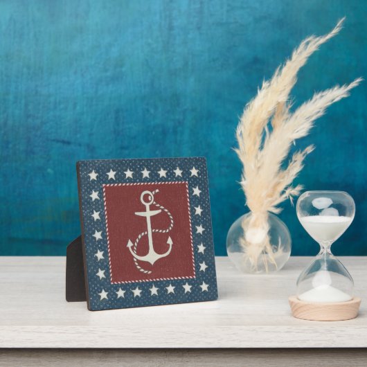 Kustkunst | Anchor op rood Fotoplaat (Insitu)