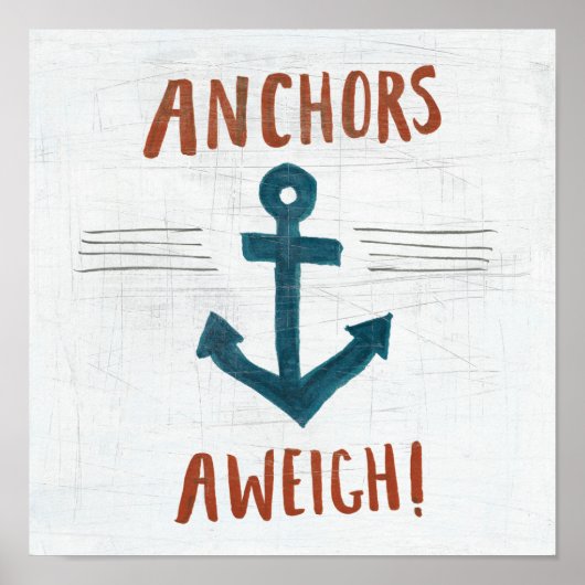 Kustkunst | Anchors Away Poster (Voorkant)