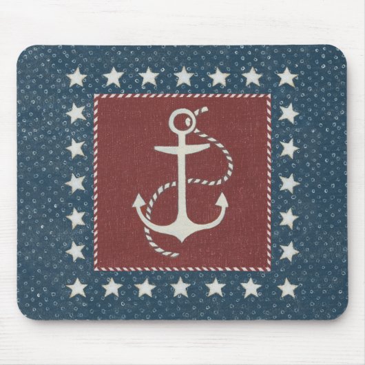 Kustkunst | Anker op rood Muismat (Voorkant)