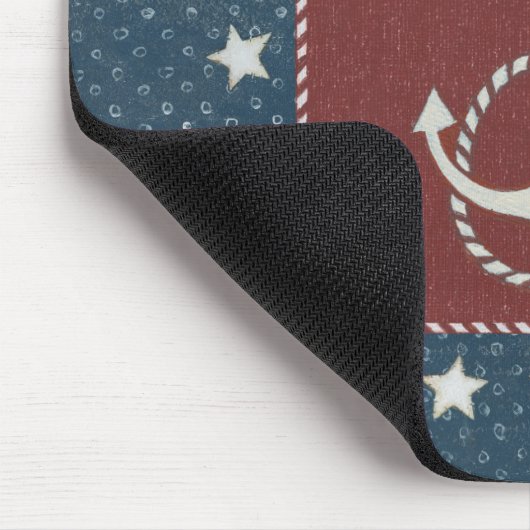 Kustkunst | Anker op rood Muismat (Hoek)