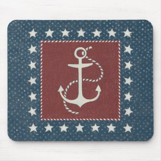 Kustkunst | Anker op rood Muismat (Voorkant)