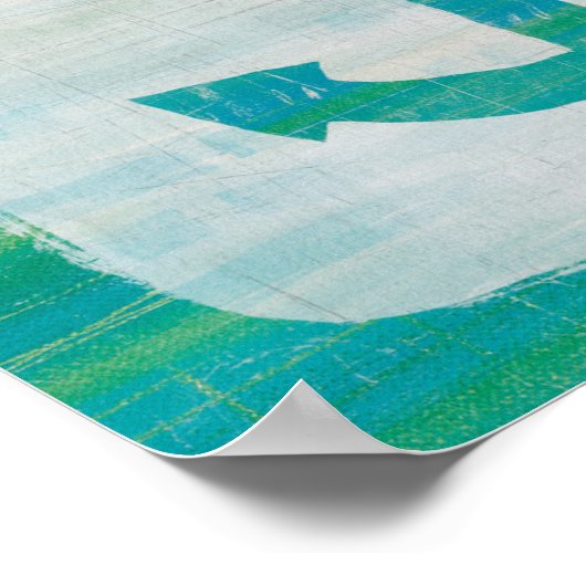 Kustkunst | Aqua Anchor Poster (Hoek)