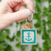 Kustkunst | Aqua Anchor Sleutelhanger (Hand)