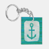 Kustkunst | Aqua Anchor Sleutelhanger (Voorkant Links)