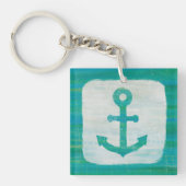 Kustkunst | Aqua Anchor Sleutelhanger (Voorkant)