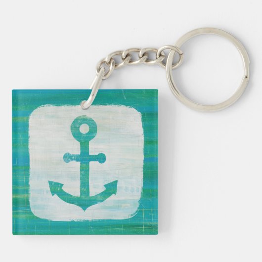 Kustkunst | Aqua Anchor Sleutelhanger (Achterkant)