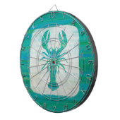 Kustkunst | Aqua Lobster Dartbord (Voorkant Rechts)