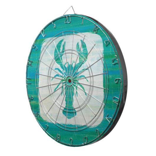Kustkunst | Aqua Lobster Dartbord (Voorkant Rechts)