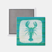 Kustkunst | Aqua Lobster Magneet (Voorkant / Achterkant)