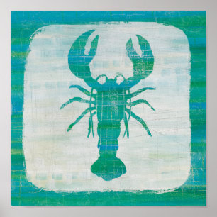 Kustkunst Aqua Lobster Poster
