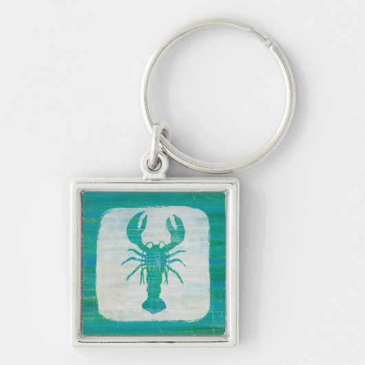 Kustkunst | Aqua Lobster Sleutelhanger (Voorkant)
