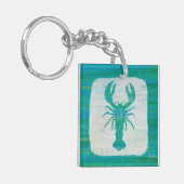Kustkunst | Aqua Lobster Sleutelhanger (Voorkant Links)