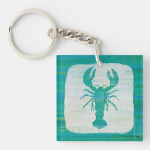 Kustkunst   Aqua Lobster Sleutelhanger