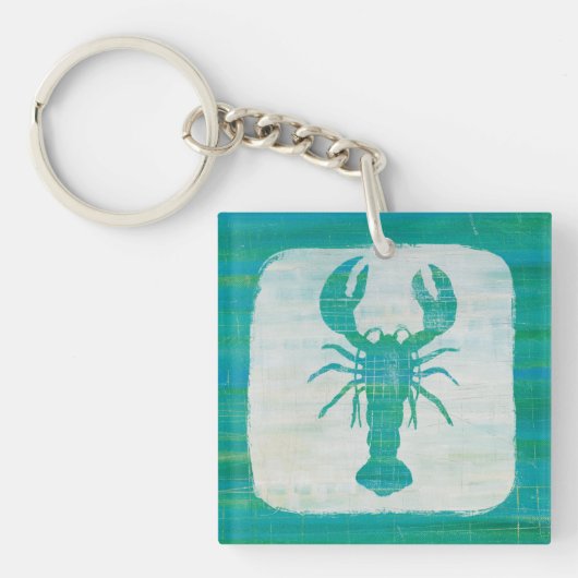 Kustkunst | Aqua Lobster Sleutelhanger (Voorkant)
