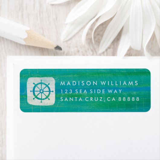 Kustkunst | Aqua stuurwiel Etiket (Insitu)