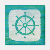 Kustkunst | Aqua stuurwiel Magneet (Voorkant)