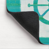 Kustkunst | Aqua stuurwiel Muismat (Hoek)