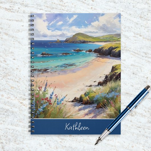 Kustkunst Aquarel Strand Afbeelding Persoonlijk Notitieboek