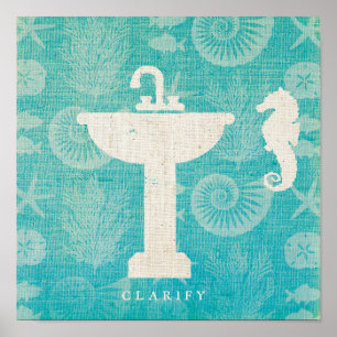 Kustkunst   Bathroom Sink Poster