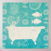 Kustkunst | Bathtub Flat Poster (Voorkant)