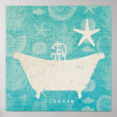 Kustkunst | Bathtub Rond Poster (Voorkant)