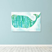 Kustkunst | Kapitein Max's Whale Watch Canvas Afdruk (Insitu (Houten vloer))