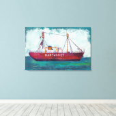 Kustkunst | Nantucket Lightship Canvas Afdruk (Insitu (Houten vloer))