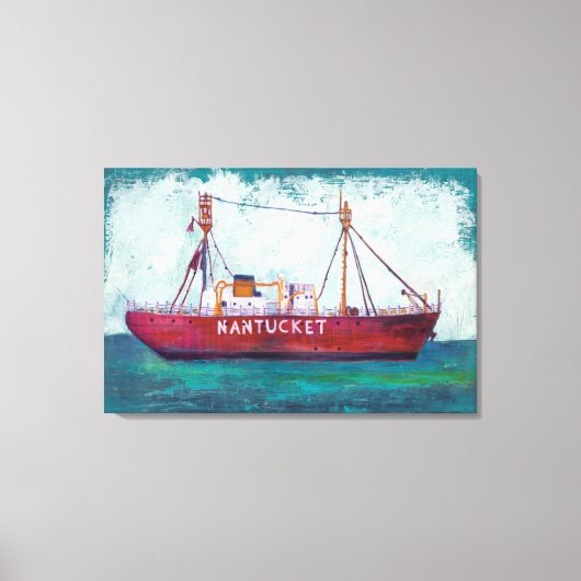Kustkunst | Nantucket Lightship Canvas Afdruk (Voorkant)