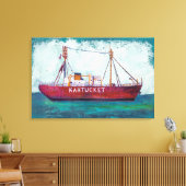 Kustkunst | Nantucket Lightship Canvas Afdruk (Insitu (Woonkamer))