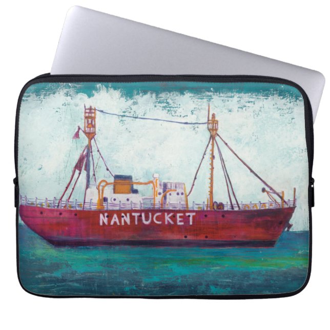Kustkunst | Nantucket Lightship Laptop Sleeve (Voorkant)