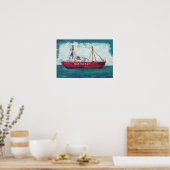 Kustkunst | Nantucket Lightship Poster (Keuken)