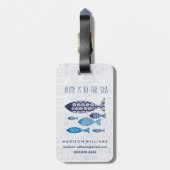 Kustkunst | Thuis is door de Zee Bagagelabel (Achterkant verticaal)