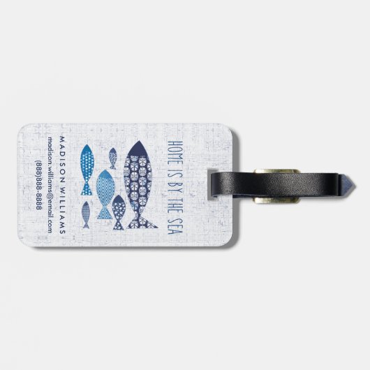 Kustkunst | Thuis is door de Zee Bagagelabel (Achterkant horizontaal)