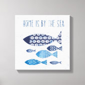 Kustkunst | Thuis is door de Zee Canvas Afdruk (Voorkant)