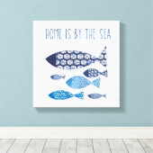 Kustkunst | Thuis is door de Zee Canvas Afdruk (Insitu (Houten vloer))