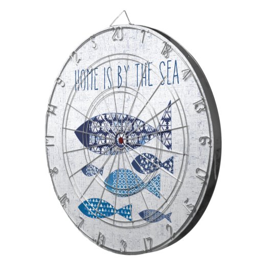 Kustkunst | Thuis is door de Zee Dartbord (Voorkant Rechts)