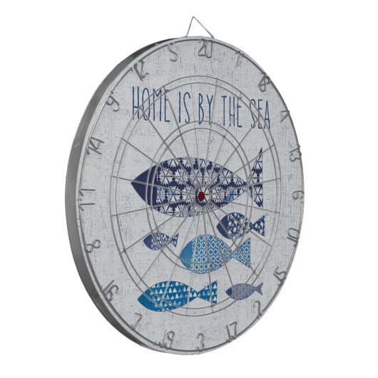 Kustkunst | Thuis is door de Zee Dartbord (Voorkant Links)