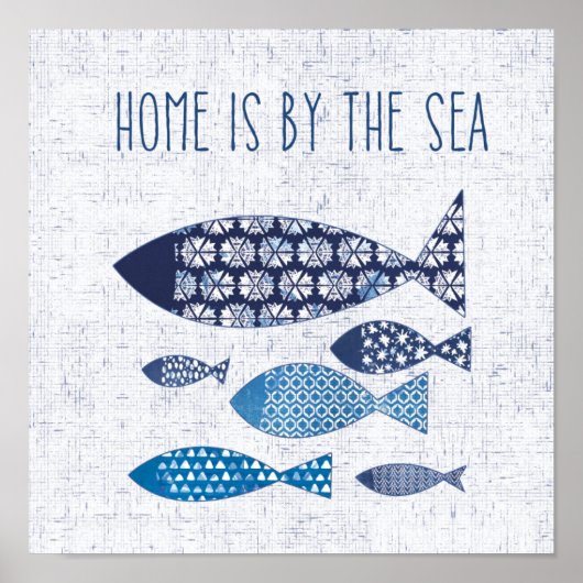 Kustkunst | Thuis is door de Zee Poster (Voorkant)