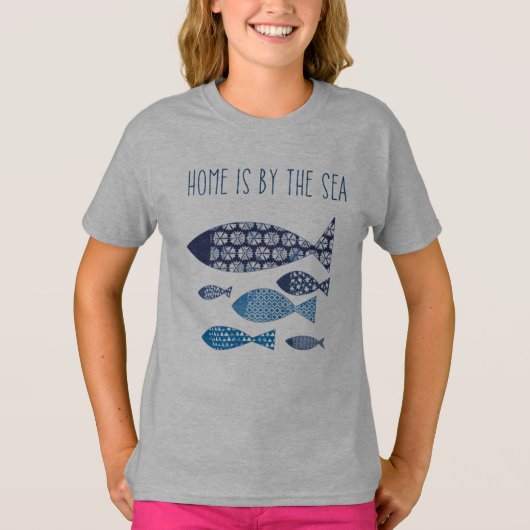 Kustkunst | Thuis is door de Zee T-shirt (Voorkant)