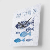 Kustkunst | Thuis is door de Zee Vierkante Klok (Hoek)