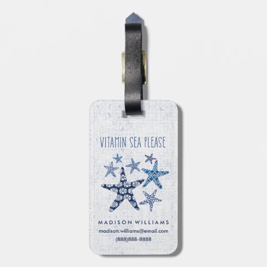 Kustkunst | Vitamine-Zee Bagagelabel (Achterkant verticaal)