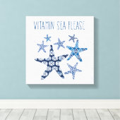 Kustkunst | Vitamine-Zee Canvas Afdruk (Insitu (Houten vloer))