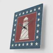 Kustkunst | Vuurtoren op rood Vierkante Klok (Hoek)