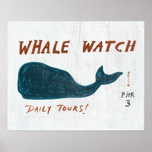 Kustkunst | Whale Watch Poster (Voorkant)