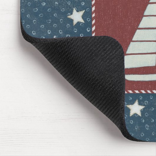 Kustkunst | Zeilboot op rood Muismat (Hoek)