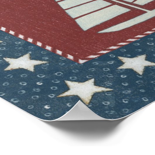 Kustkunst | Zeilboot op rood Poster (Hoek)