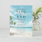 Kustkust Alles wat we nodig hebben is liefde stran Kaart (Staand voorkant)